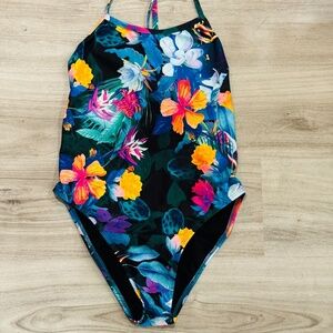Jolyn - Tie-Back One Piece Dayno Suit in Hana Print, Size 34, Used Only Once